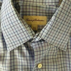 Tommy Bahama Men's Blue Plaid Shirt